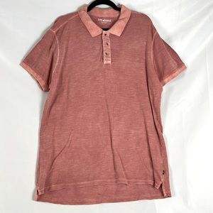 Lee's Premium Select Men's Short Sleeve Peach Color Collard Button Shirt Size XL